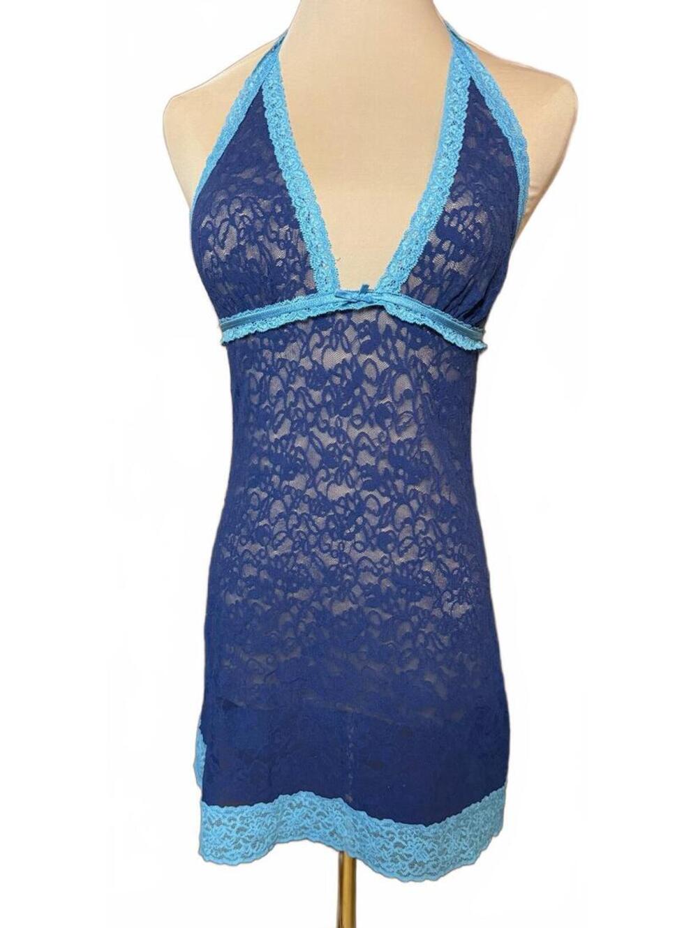 Victorias Secret The Lacie Sz M Slip Dress Size Medium  Blue